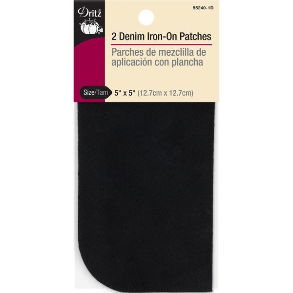 Dritz Denim Iron-On Patch - 2pk Supply - Image 2