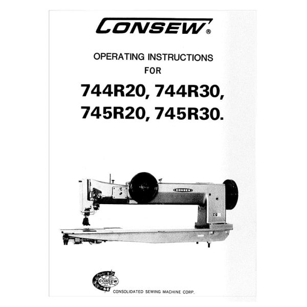 Consew 745R20 Instruction Manual Discount