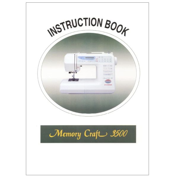 Janome MC3500 Instruction Manual on Sale
