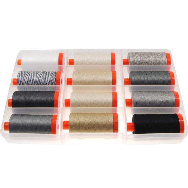 Aurifil 50wt Paper & Ink Thread Collection (12 Spools) For Cheap - Image 2