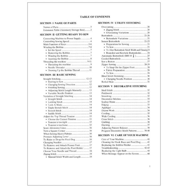 Janome MC3500 Instruction Manual on Sale - Image 2