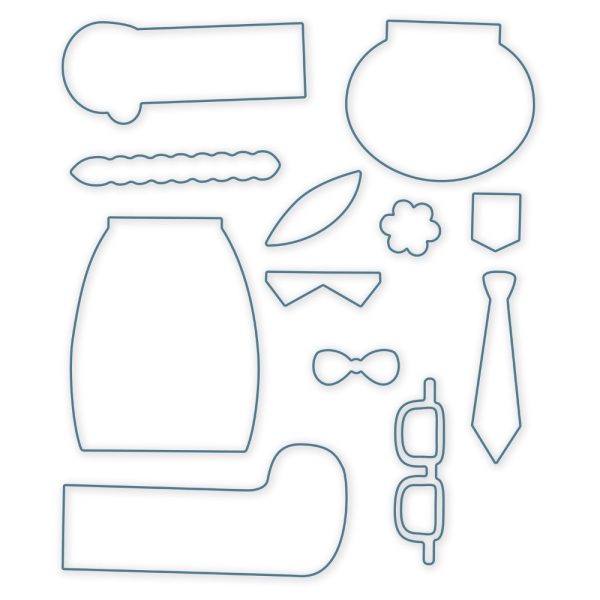 Crafter s Edge, Personalizable Doll 12 Piece Die Set Discount - Image 3