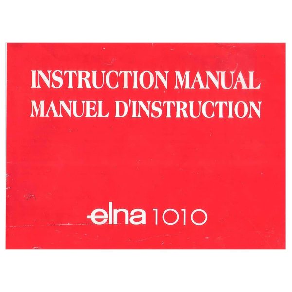 Elna 1010 Instruction Manual Online now