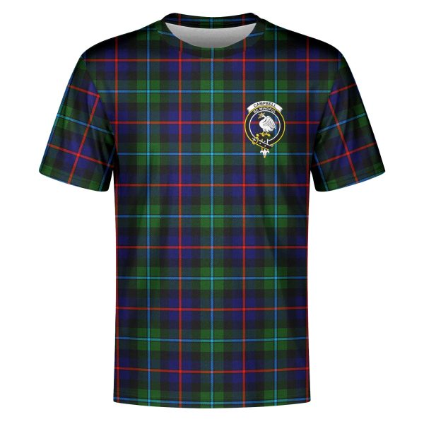 Campbell of Cawdor Modern Tartan Crest T-shirt For Cheap